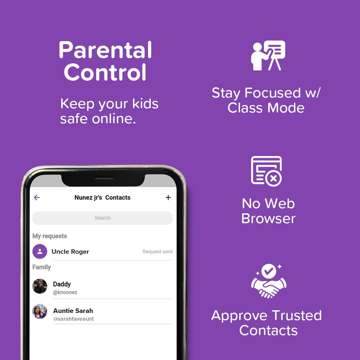 myFirst Fone R2 Kids Smartwatch with eSIM Video Calls Messaging Real-Time GPS Tracking SOS Button Safety Alerts School Mode Music Player Ages 5-12, For USA & Canada Gift for Boys & Girls (Acai Purple)