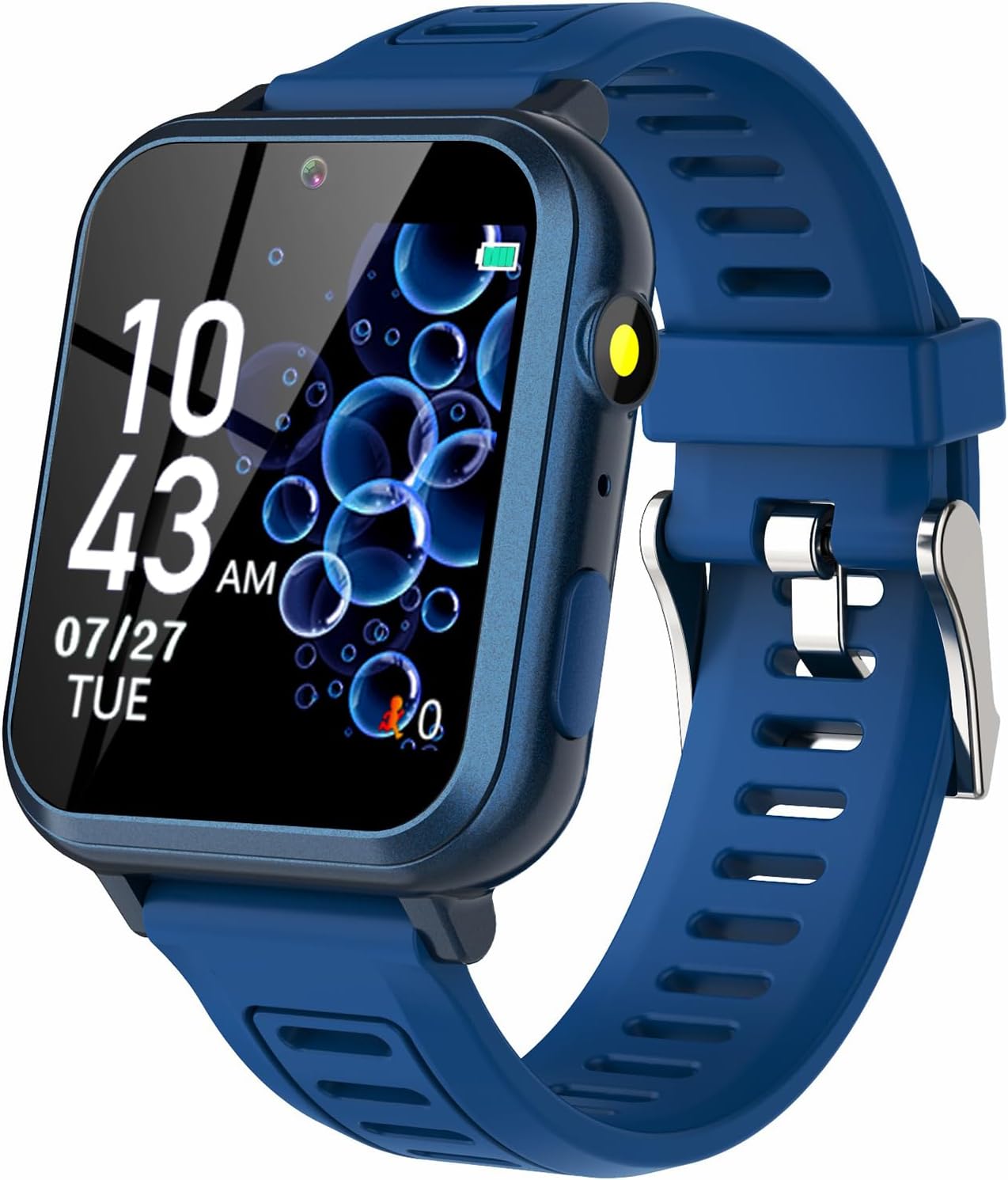 Smart Watch for Kids with 24 Puzzle Games HD Touch Screen Camera Video Music Player Pedometer Alarm Clock Flashlight 12/24 hr Watches Gift 4-12 Year Old Boys Girls Toys Blue